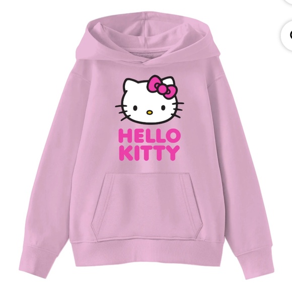 Hello Kitty Other - Hello Kitty Pink Girls Graphic Fleece Hoodie Size 14-16 NWT